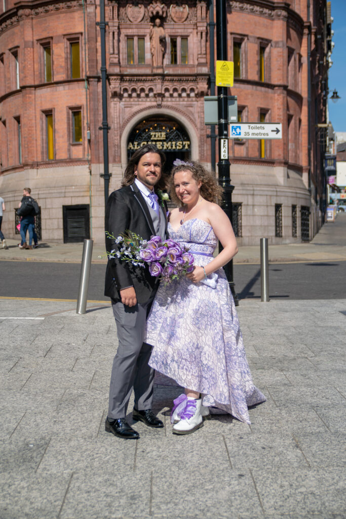 wedding adjacent outfits Tracing love's path through Nottingham's streets.