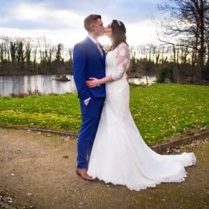 Romantic sunset kiss captured in Long Eaton